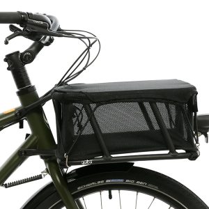 Yuba Bread Basket cover kit mesh monterad på cykel bild sida